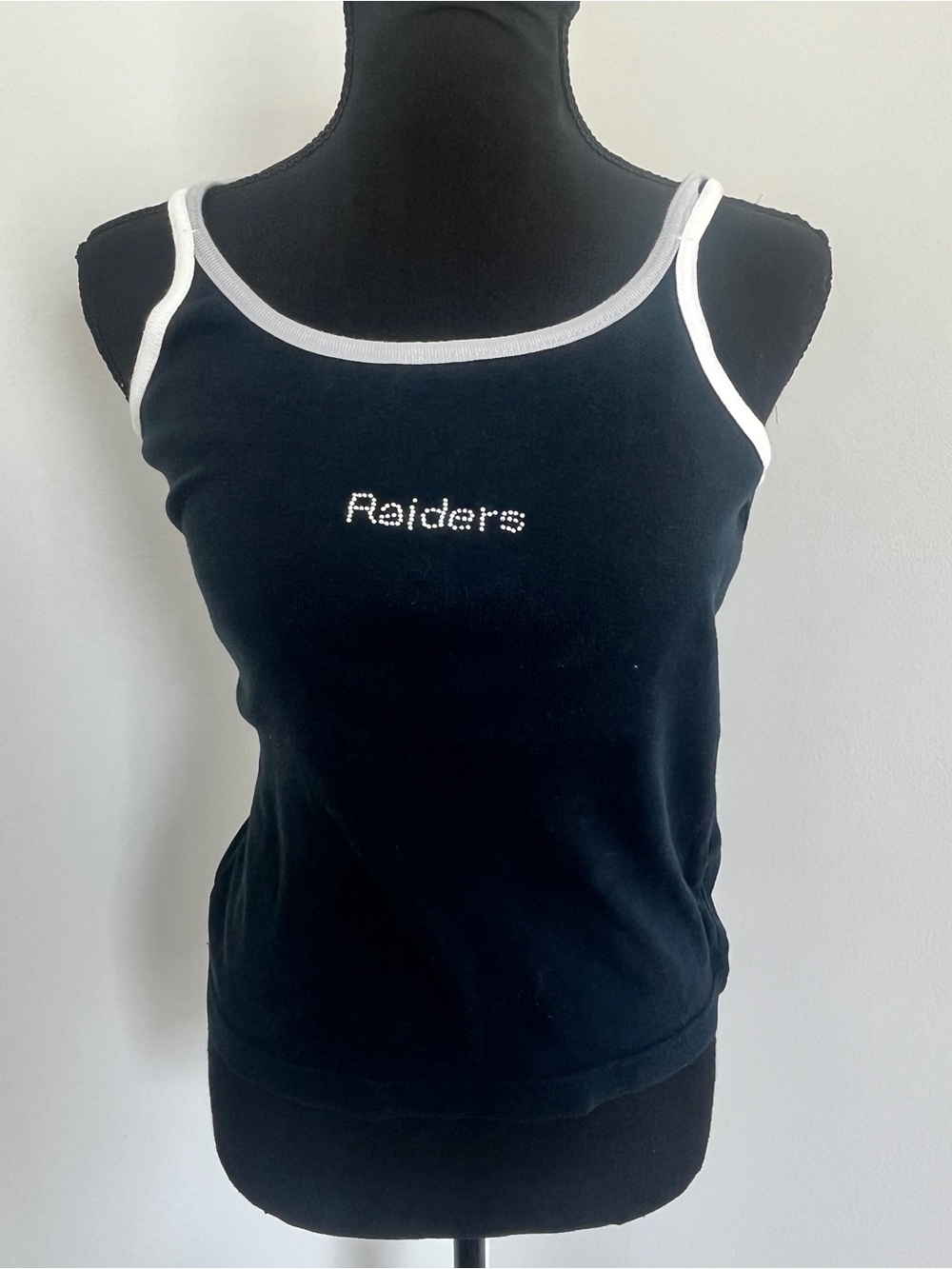 Vintage Y2K Oakland Raiders Rhinestone Tank Top – Size M‎ Sporty Streetwear